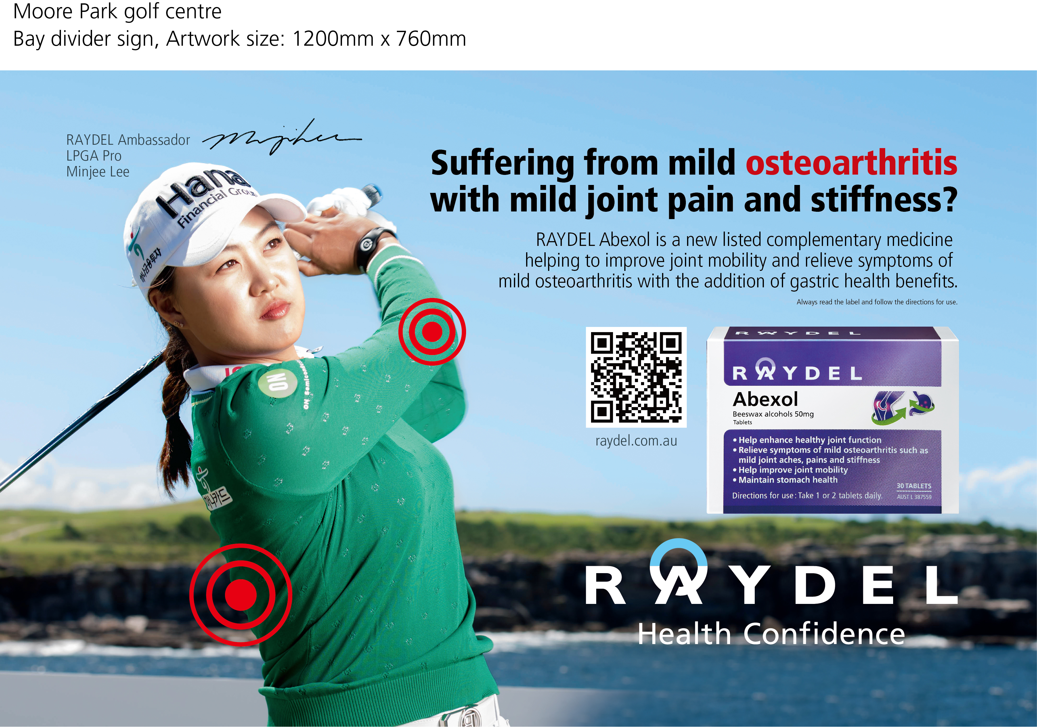 Moore Park Golf Centre Bay Divider Advertising