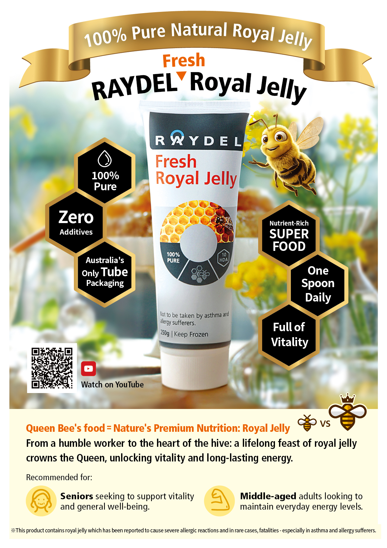 Fresh Royal Jelly A4 Promotional Poster